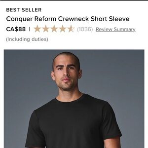 ALO Yoga Black Short Sleeve Men's Tee